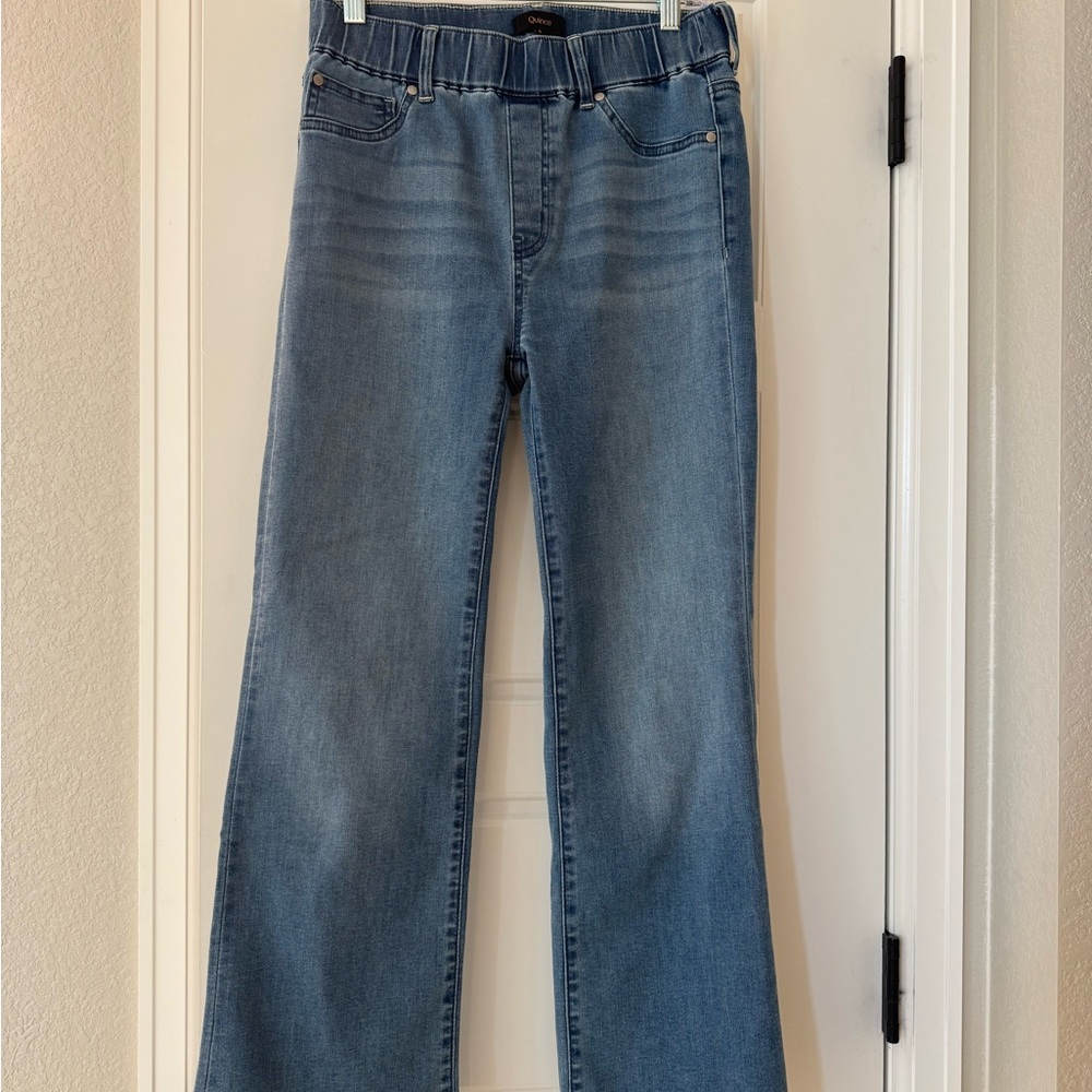 Quince Nina Stretch Pull-On Kick Flare Jeans - Size S